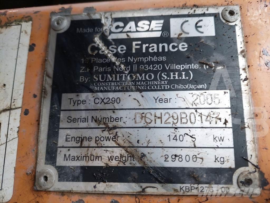 CASE CX 290 Crawler excavators