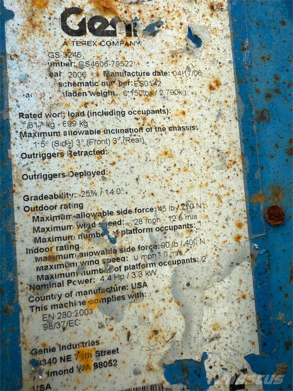 Genie GS3246 Scissor lifts