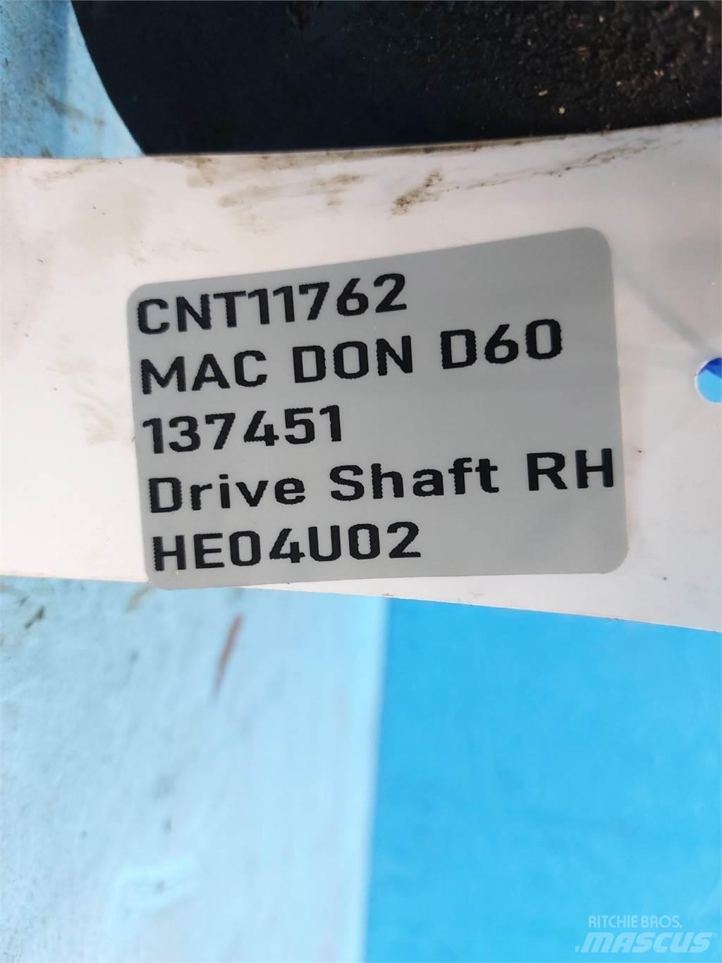 MacDon D60 Combine harvester accessories
