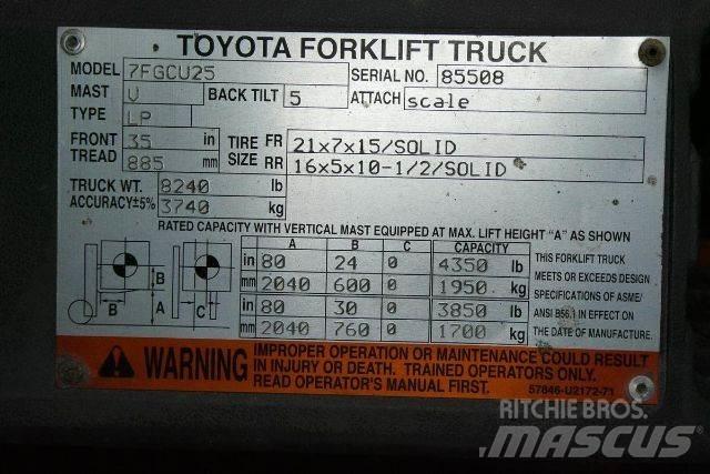 Toyota 7FGCU25 Forklift trucks - others