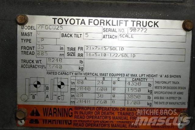 Toyota 7FGCU25 Forklift trucks - others