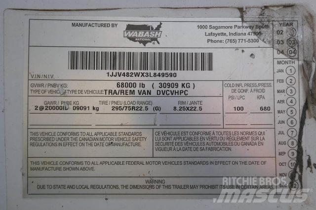 Wabash DVCVHPC Box body trailers