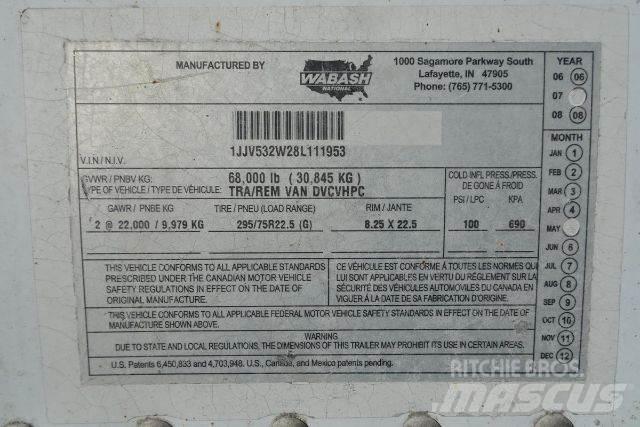Wabash DVCVHPC Box body trailers