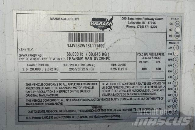 Wabash DVCVHPC Box body trailers