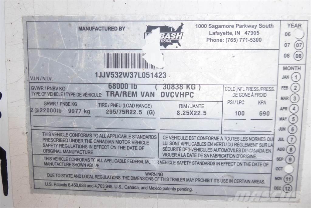 Wabash DVCVHPC Box body trailers