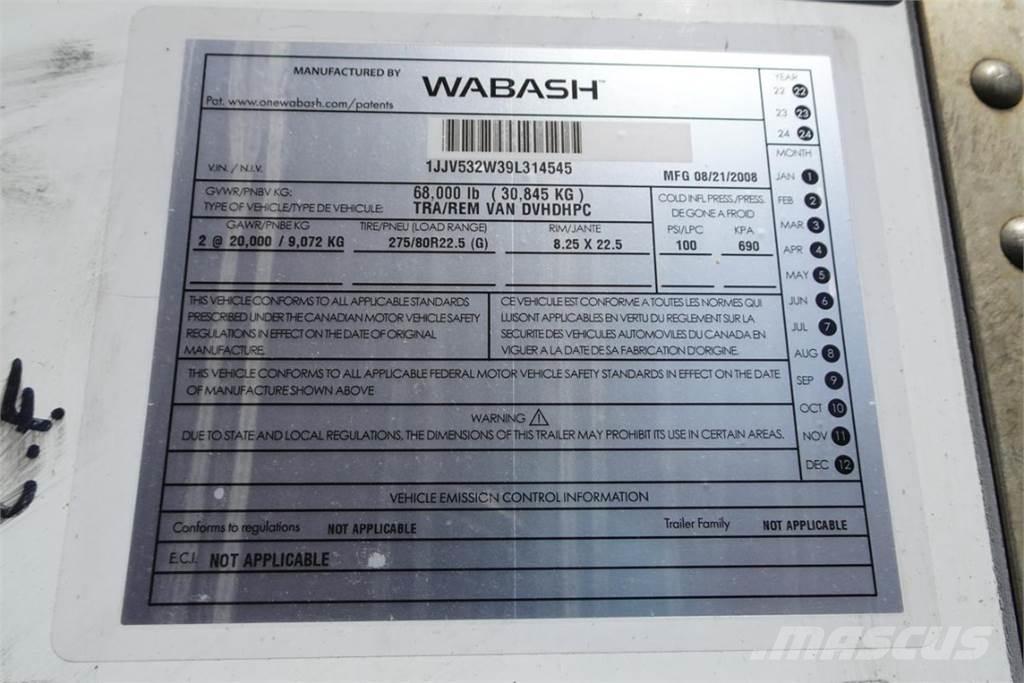 Wabash DVHDHPC Box body trailers