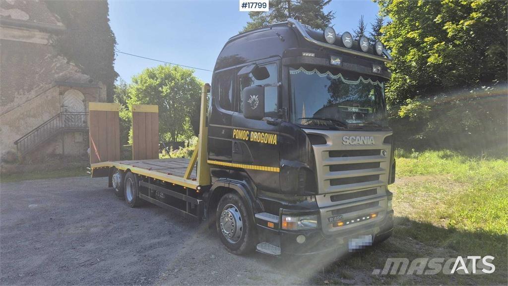 Scania R420 Beavertail Flatbed / winch trucks