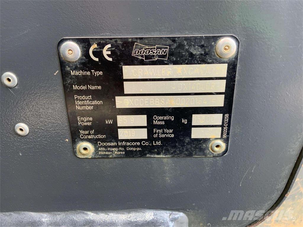 Doosan DX140 LCR Crawler excavators