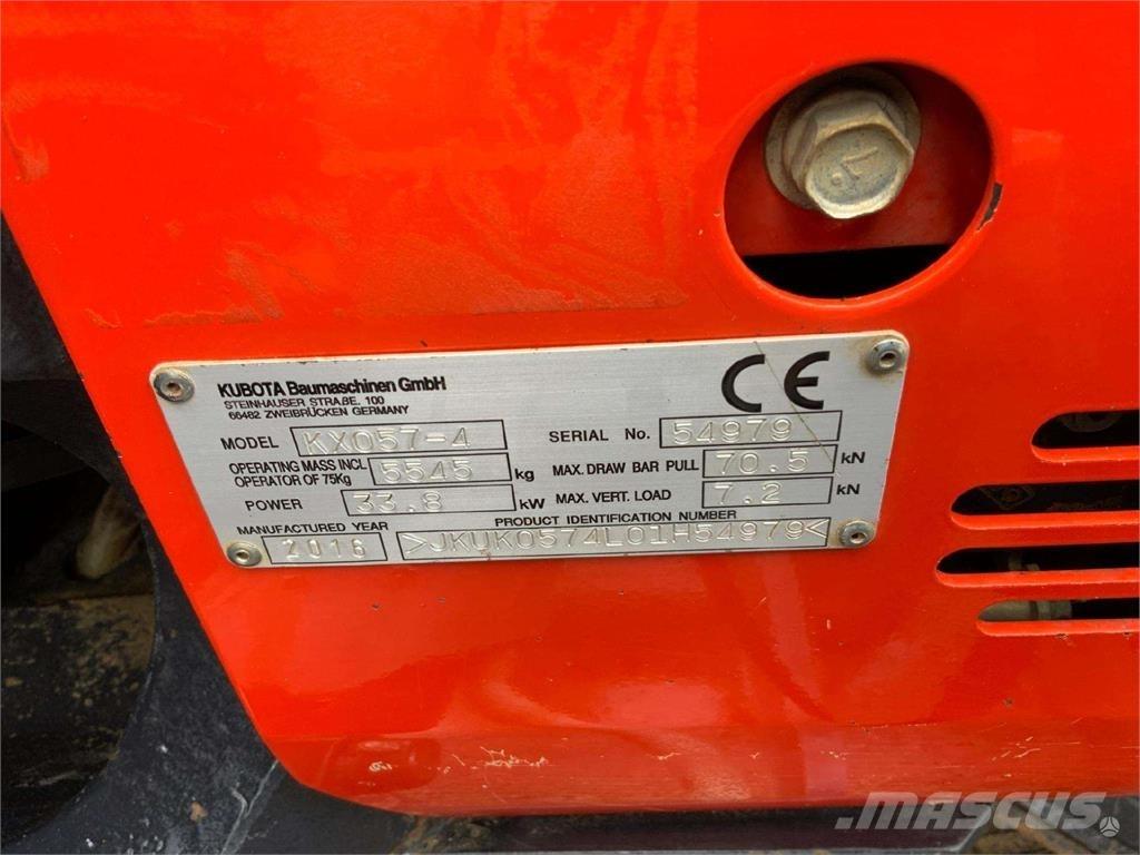 Kubota KX057-4 Crawler excavators