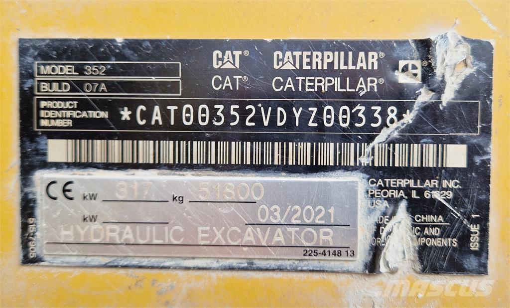 CAT 352-07 Crawler excavators