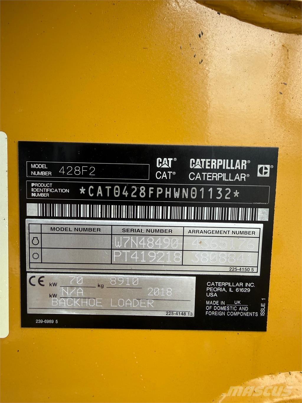CAT 428F2 Backhoe loaders