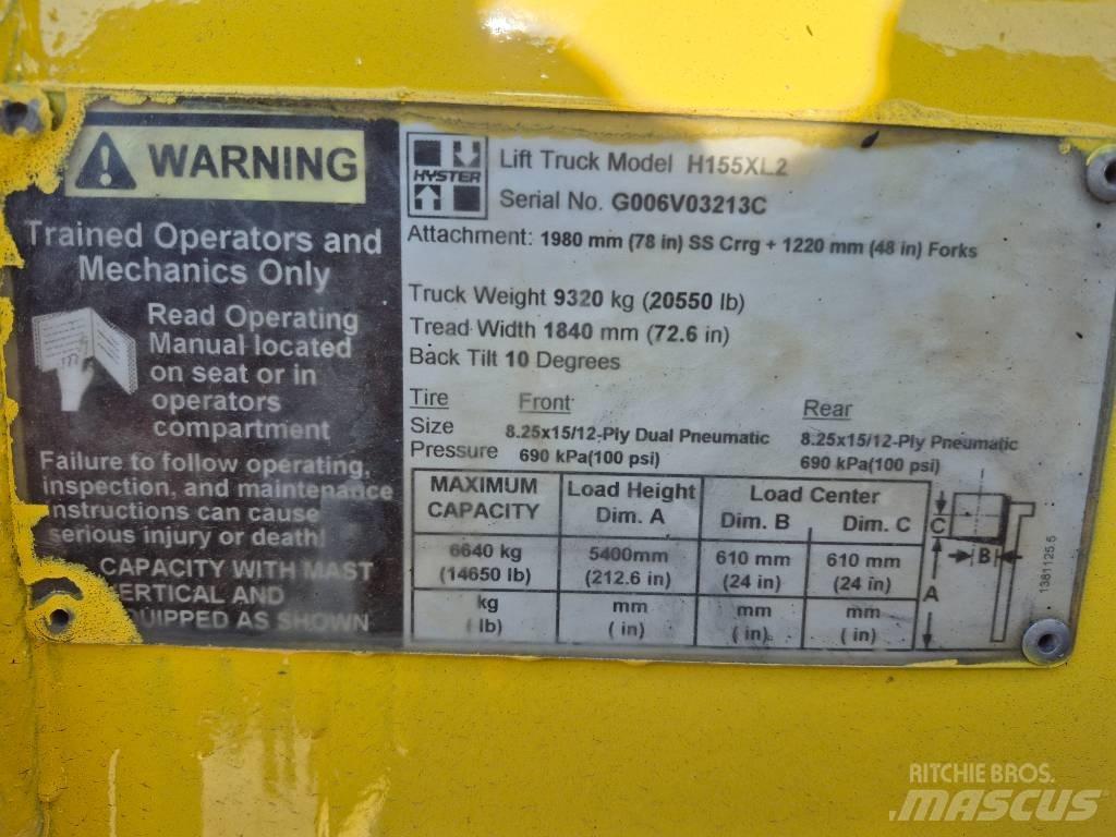 Hyster H 155 XL 2 Forklift trucks - others