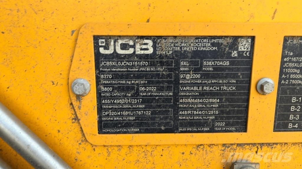 JCB 538-70 Telehandlers for agriculture
