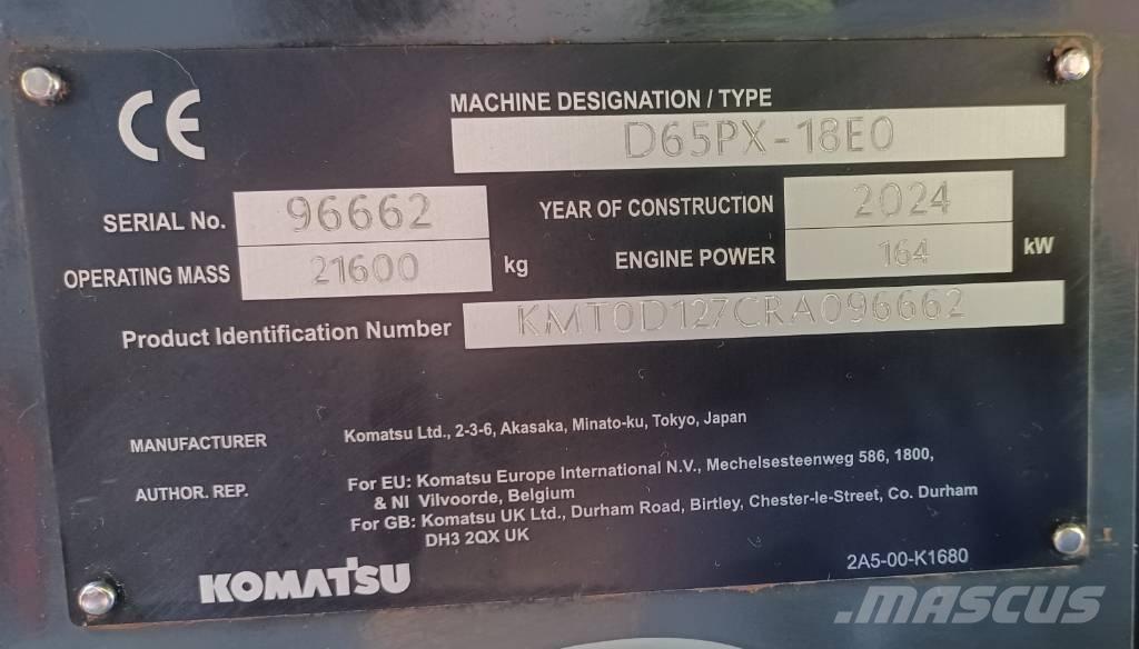 Komatsu D65PX-18E0 Crawler dozers