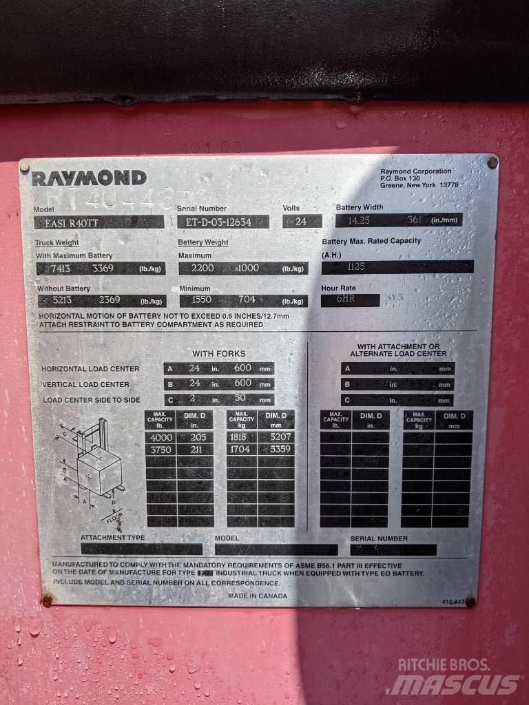 Raymond R40TT Electric forklift trucks