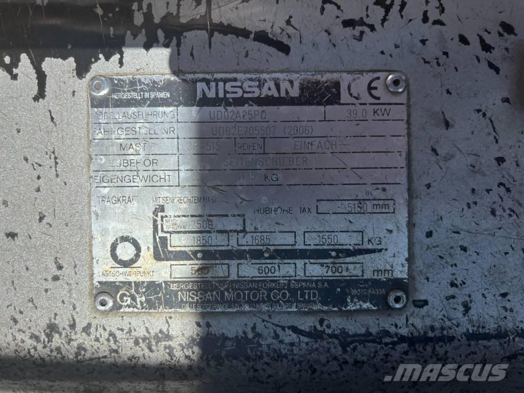 Nissan UD02A25PQ LPG trucks