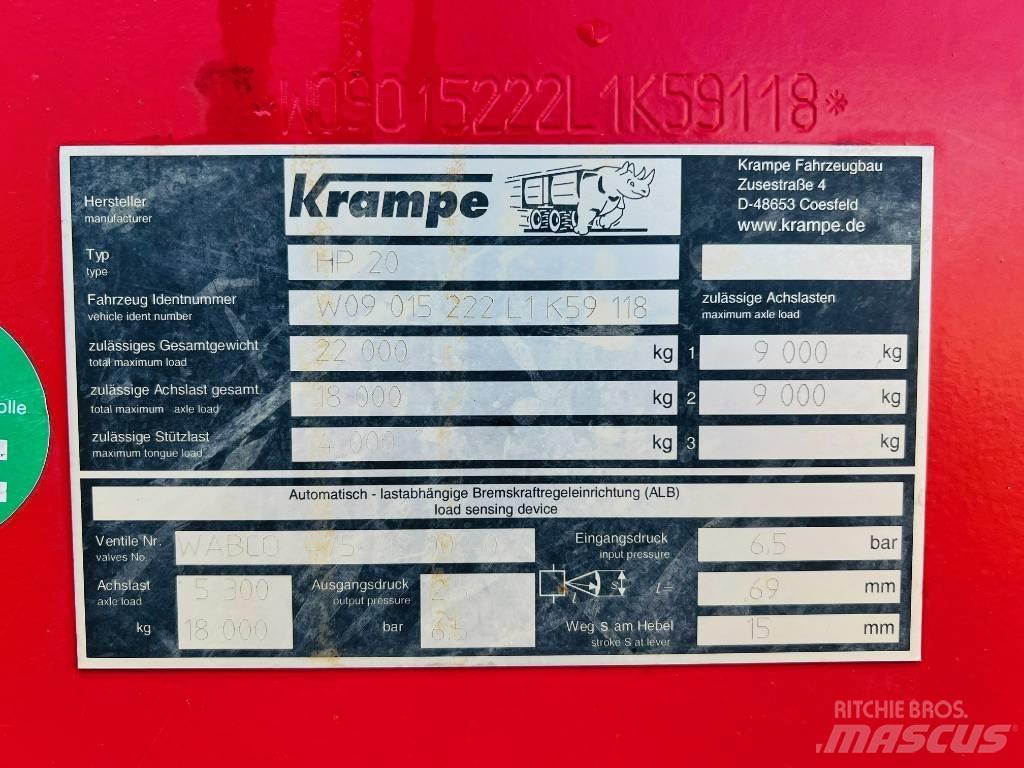 Krampe HP 20 Tipper trailers