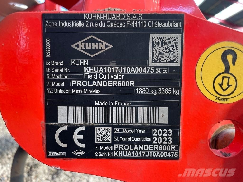 Kuhn Prolander 600R Harrows