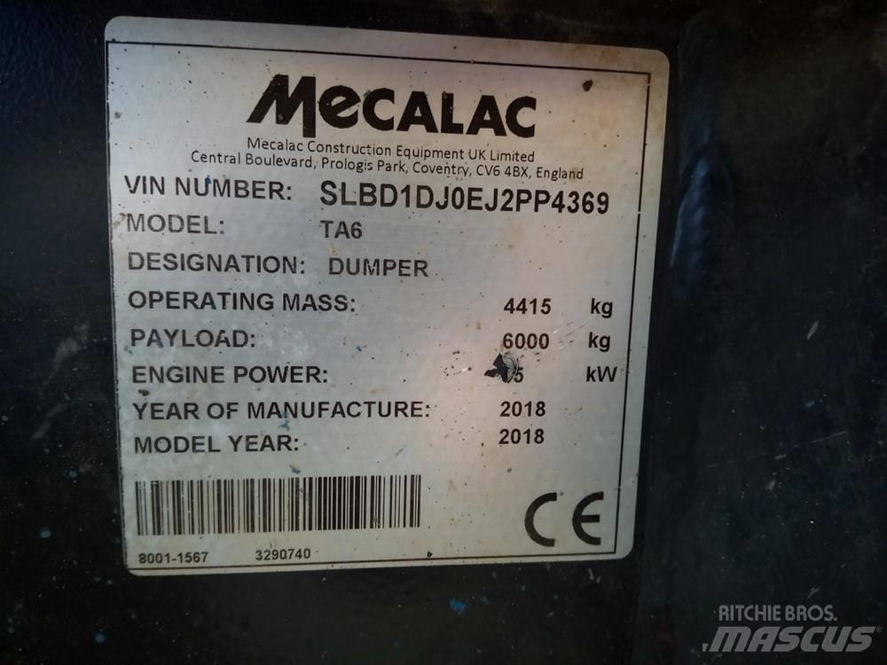Mecalac TA6 dömper Articulated Dump Trucks (ADTs)