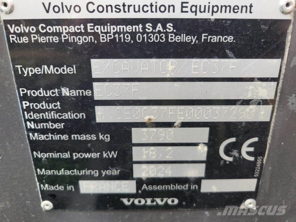 Volvo EC37F Mini excavators < 7t (Mini diggers)