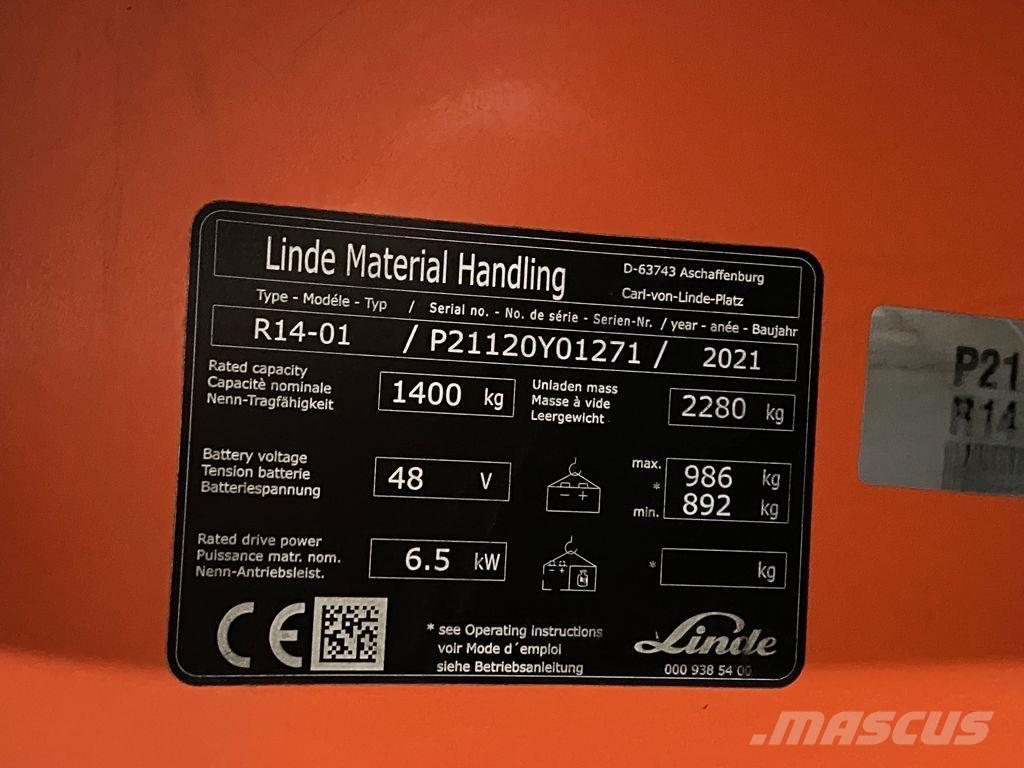 Linde R14-01 Reach trucks