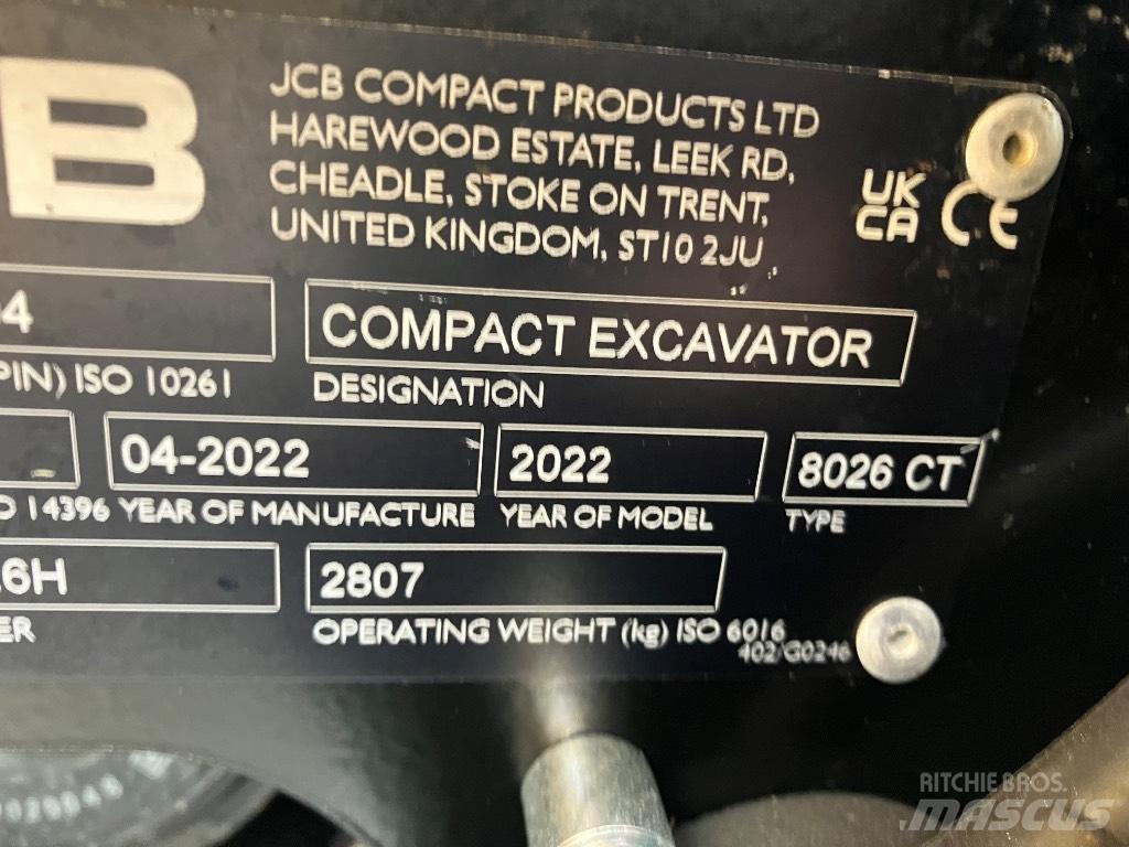 JCB 8026 CTS Mini excavators < 7t (Mini diggers)