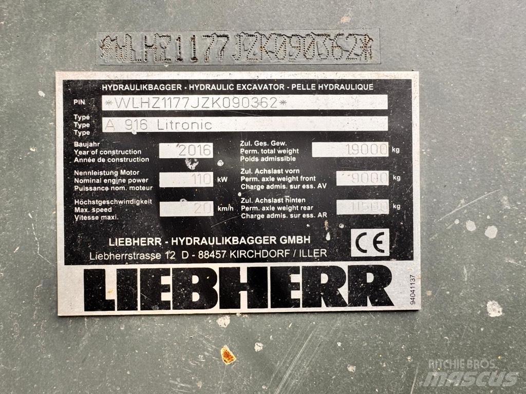 Liebherr A 916 Wheeled excavators