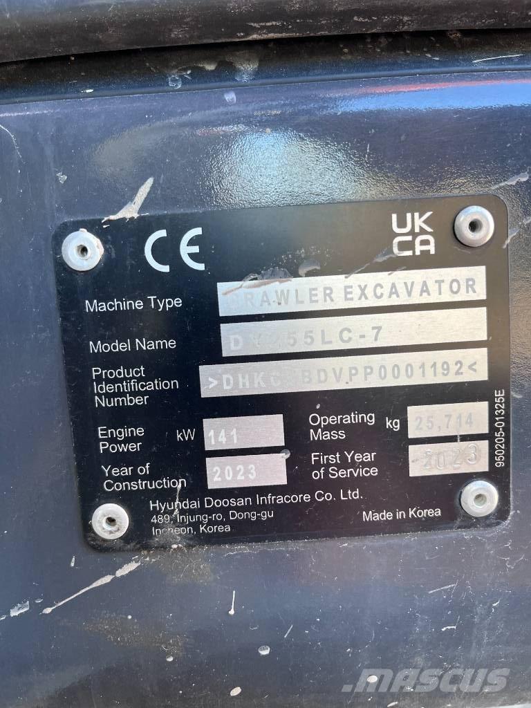 Doosan DX255 LC-7 Crawler excavators