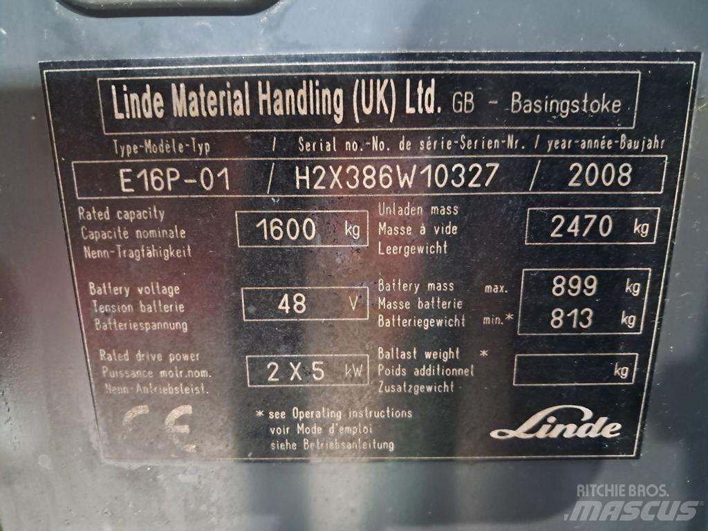 Linde E16P-01 Electric forklift trucks