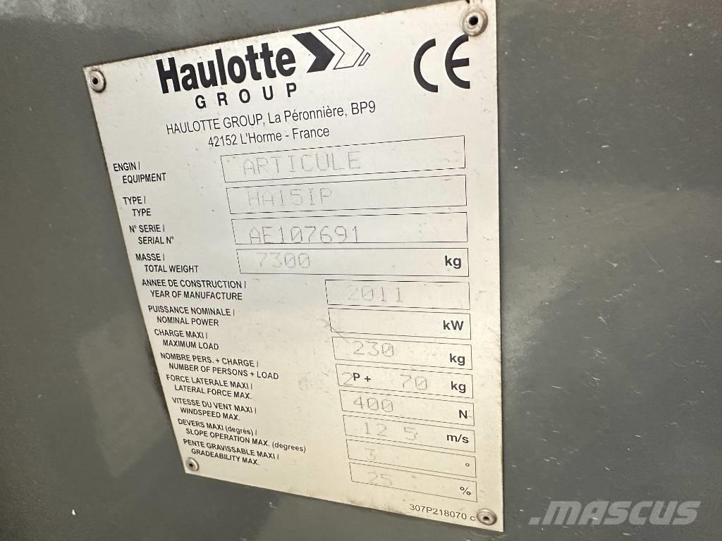 Haulotte HA 15 IP Articulated boom lifts