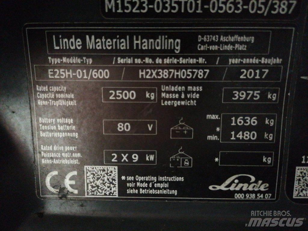 Linde E25H-01/600 Electric forklift trucks