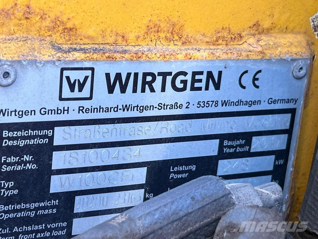 Wirtgen W100CFI Asphalt cold milling machines