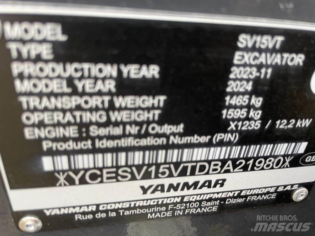 Yanmar SV15VT Midi excavators  7t - 12t