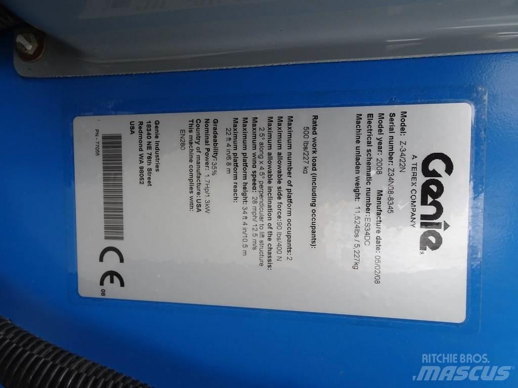 Genie Z34/22N Articulated boom lifts