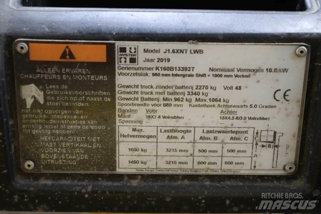 Hyster J1.6XNT Electric forklift trucks