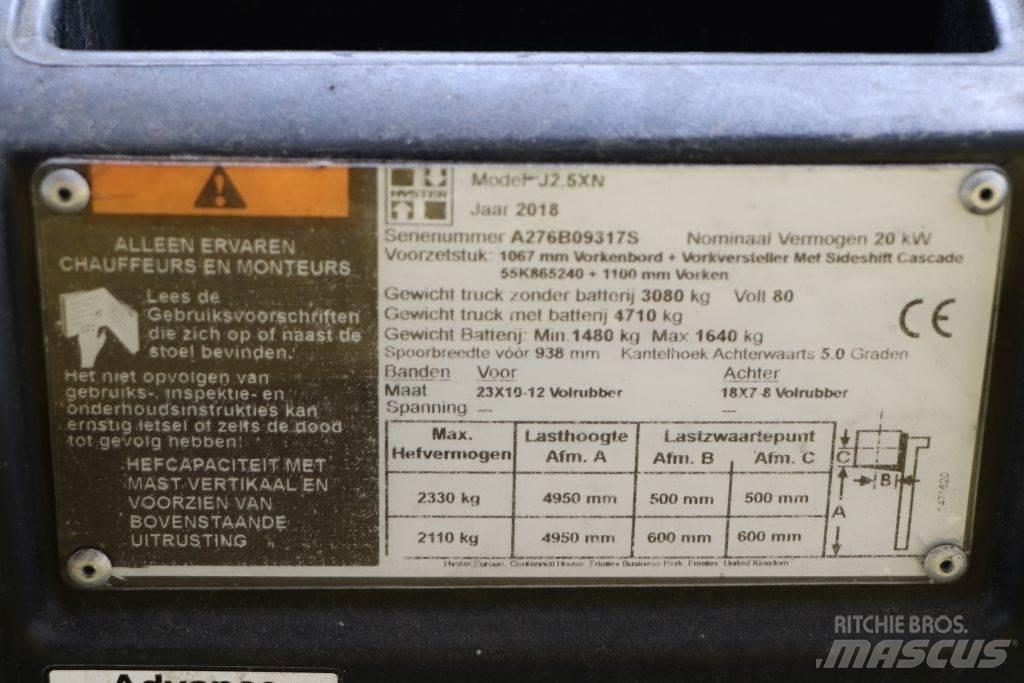 Hyster J2.5XN Electric forklift trucks