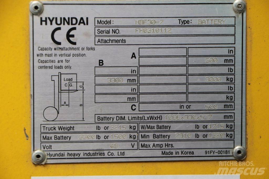 Hyundai HBF30-7 Electric forklift trucks