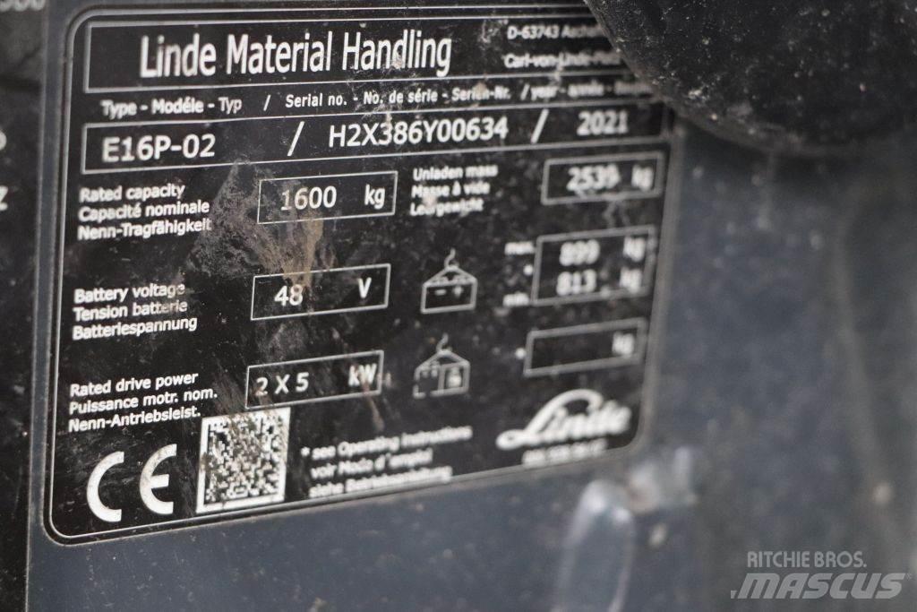 Linde E16P-02 Electric forklift trucks