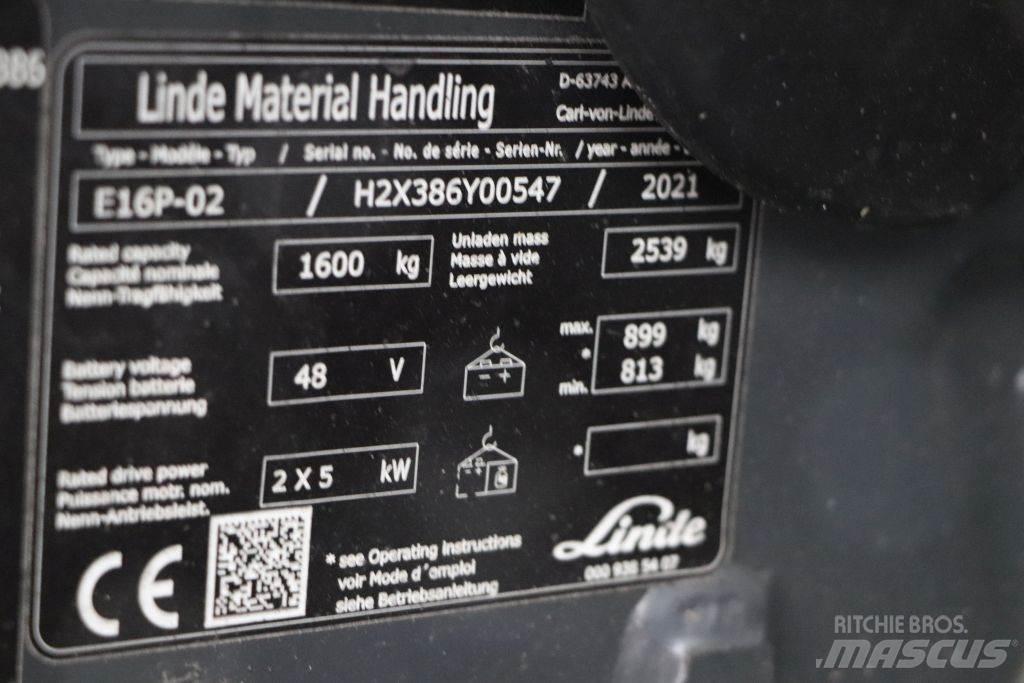 Linde E16P-02 Electric forklift trucks