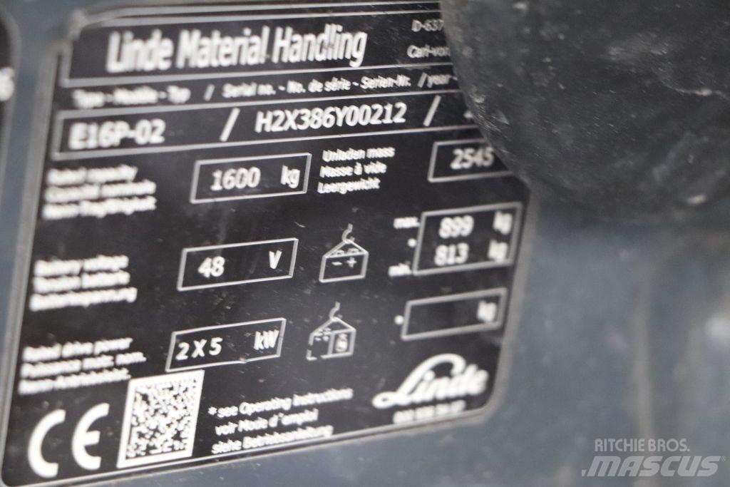 Linde E16P-02 Electric forklift trucks