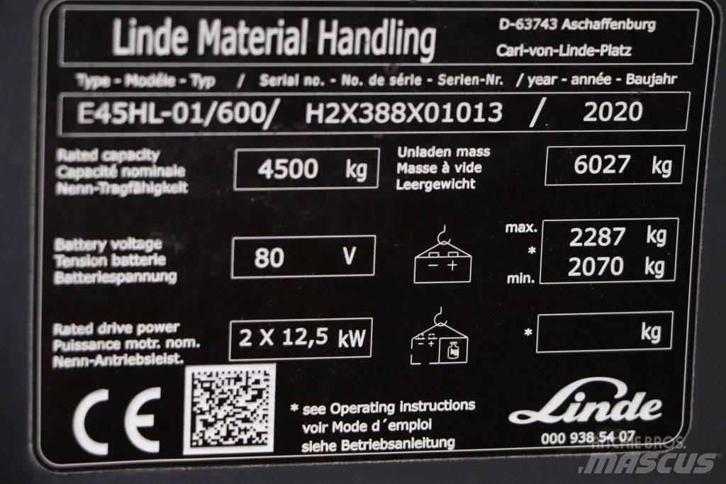 Linde E45HL-01/600 Electric forklift trucks