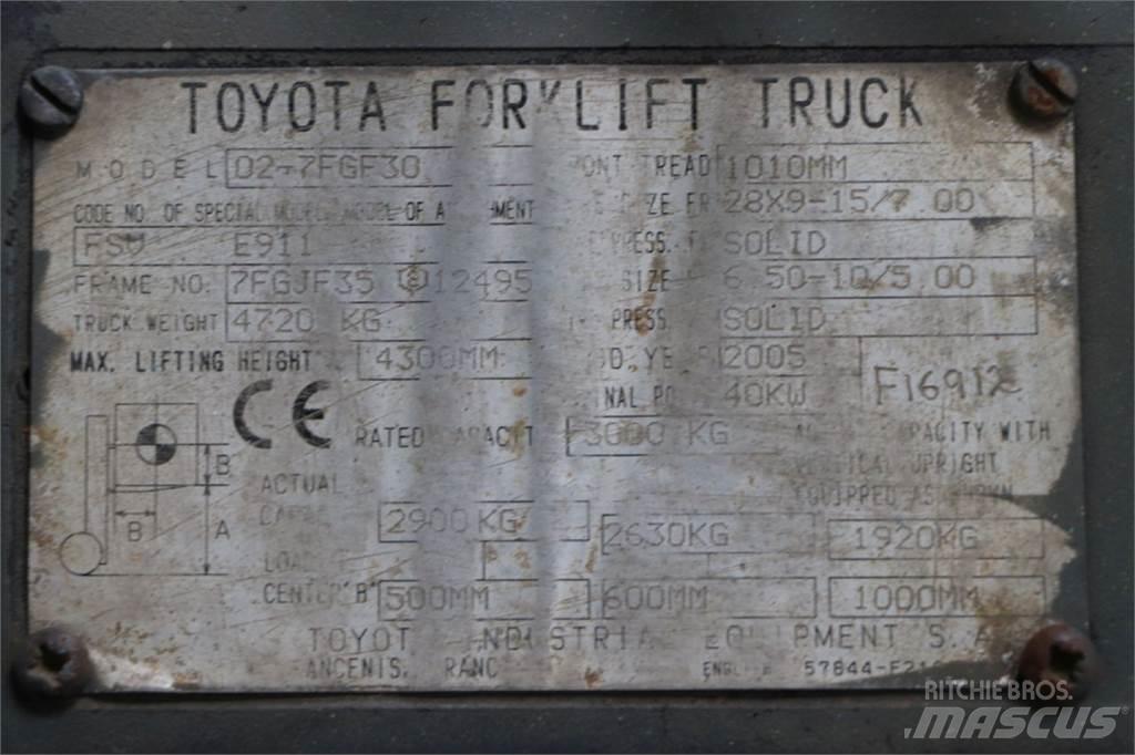 Toyota 02-7FGF30 LPG trucks