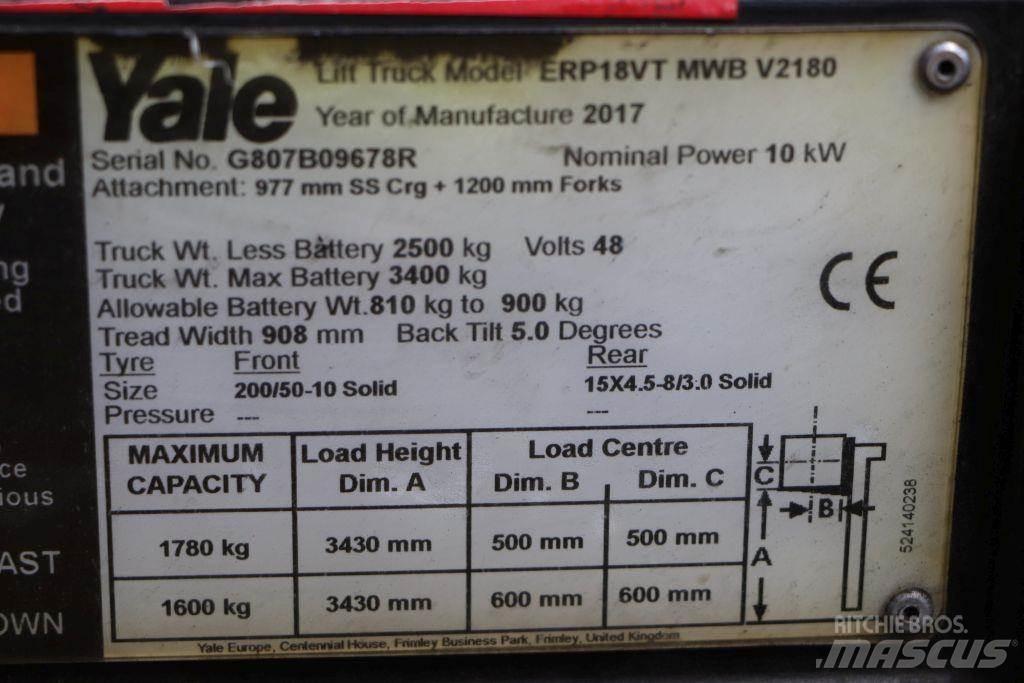 Yale ERP18VT Electric forklift trucks