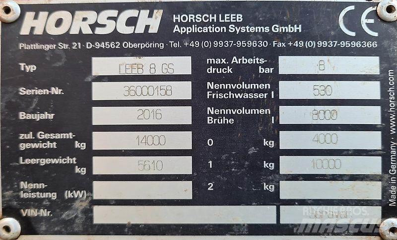 Horsch 8 GS Trailed sprayers