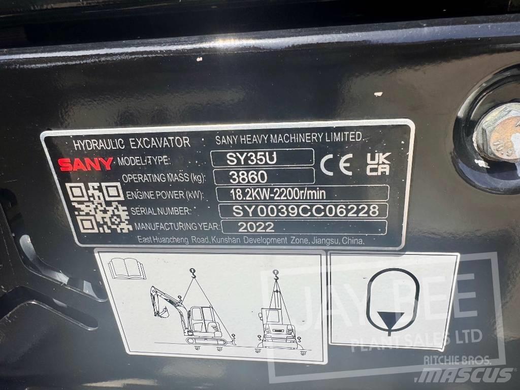Sany SY 35 U Mini excavators < 7t (Mini diggers)