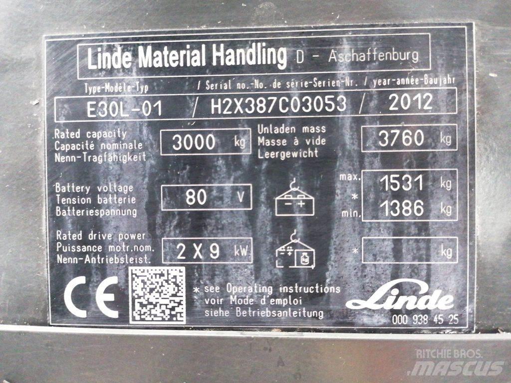 Linde E30L-01 Electric forklift trucks