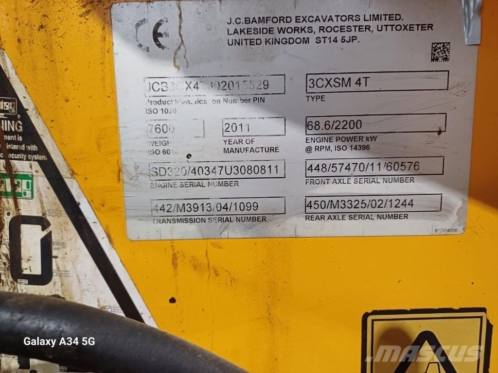 JCB 3 CX Backhoe loaders
