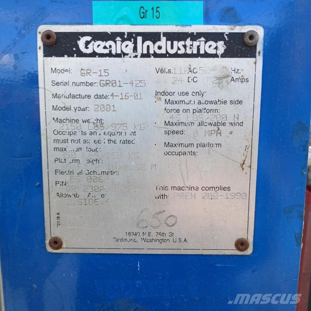 Genie GR 15 Compact self-propelled boom lifts