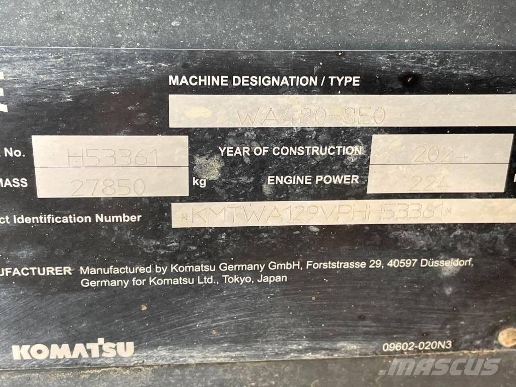 Komatsu WA480-8E0 Wheel loaders