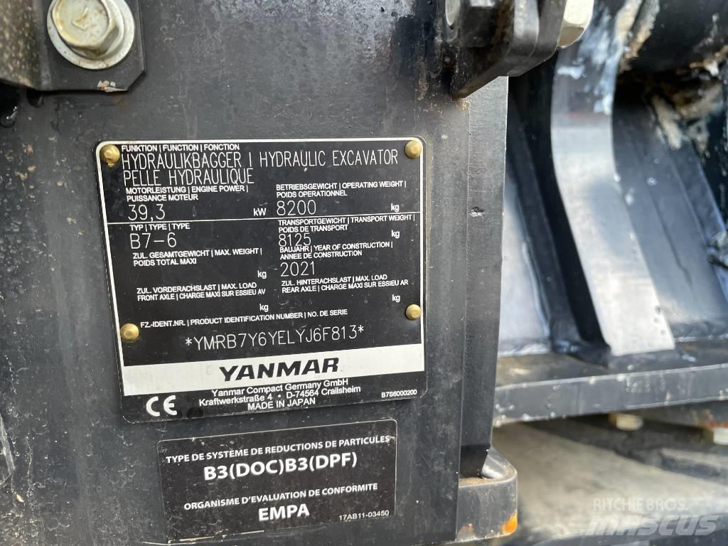 Yanmar B7 Midi excavators  7t - 12t